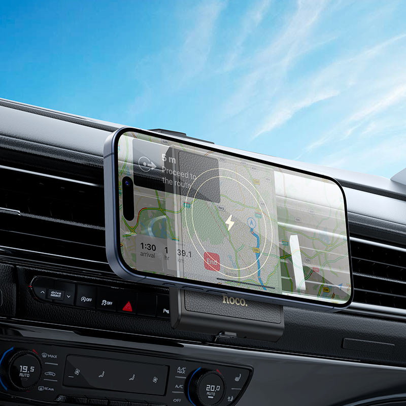 HW19 Magnetic Wireless Car Charger ‚ 15W Fast Charging Air Vent Mount HOCO