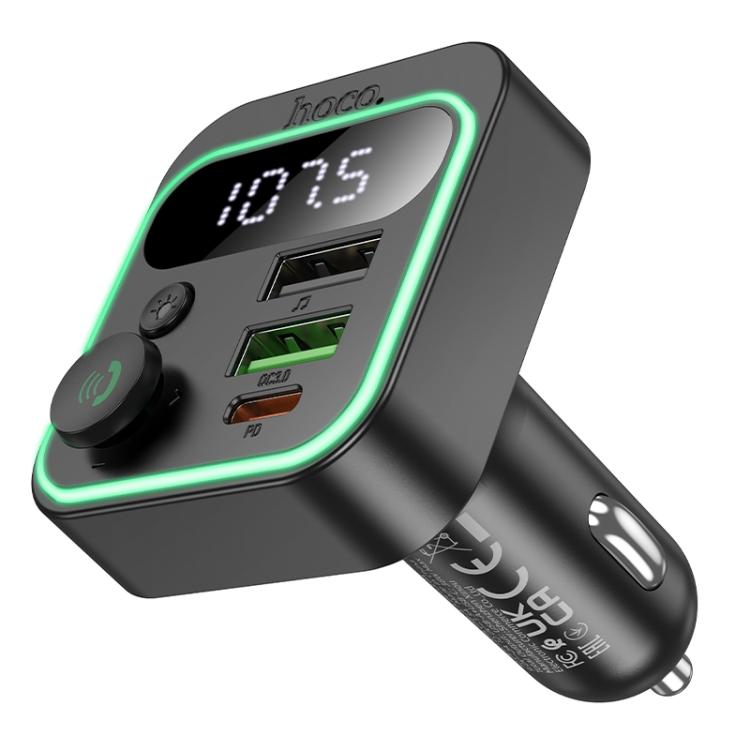 E85 Wireless Bluetooth FM Transmitter + Charge Black HOCO