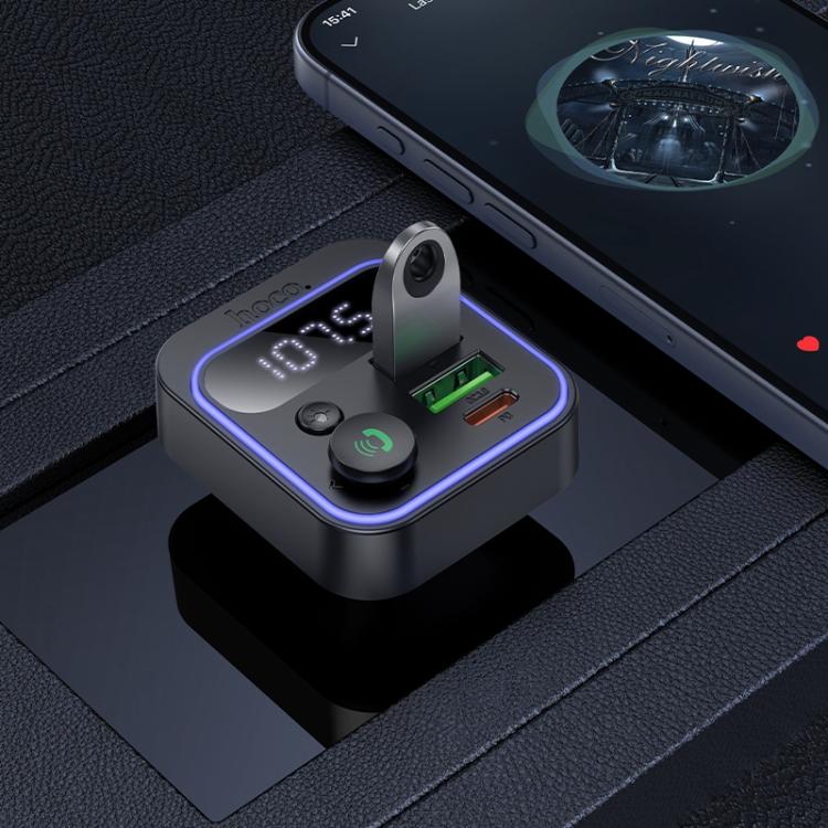 E85 Wireless Bluetooth FM Transmitter + Charge Black HOCO