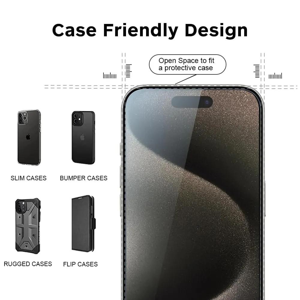 Premium Pack Of 10 Clear Screen Protector Glass for Apple Iphone 16 Plus
