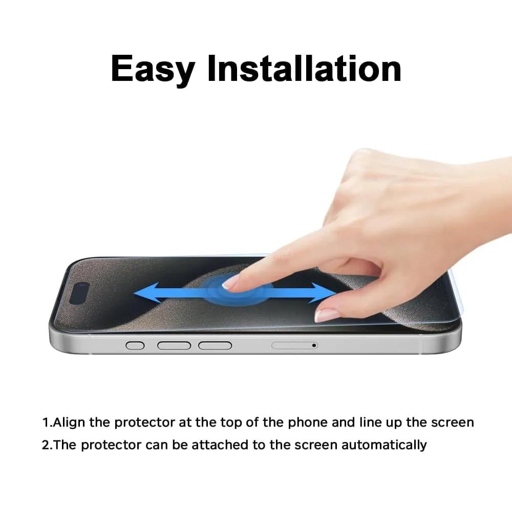Premium Pack Of 10 Clear Screen Protector Glass for Apple Iphone 16 Plus