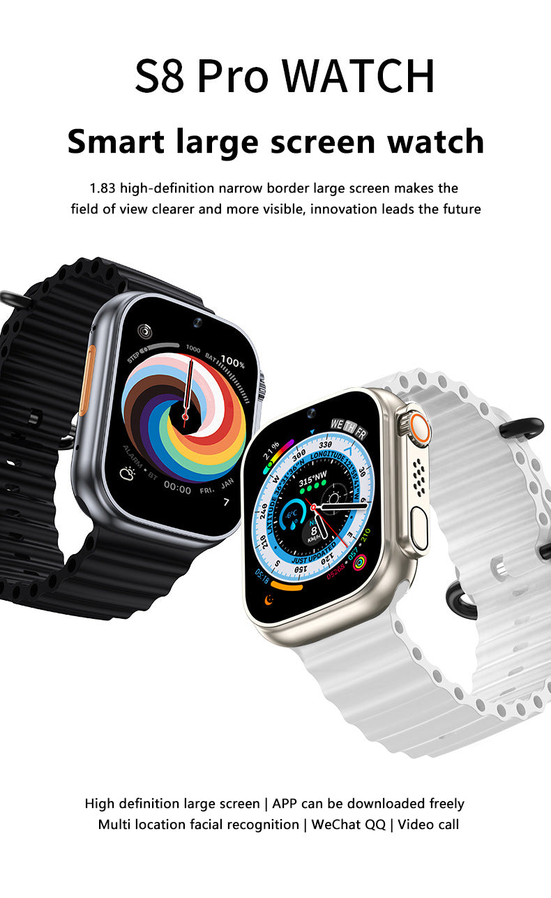 GT8 Andowl Smart Watch (Black) – 1.28" Full Touch Display, Bluetooth Calling, Heart Rate Monitor, IP67 Waterproof