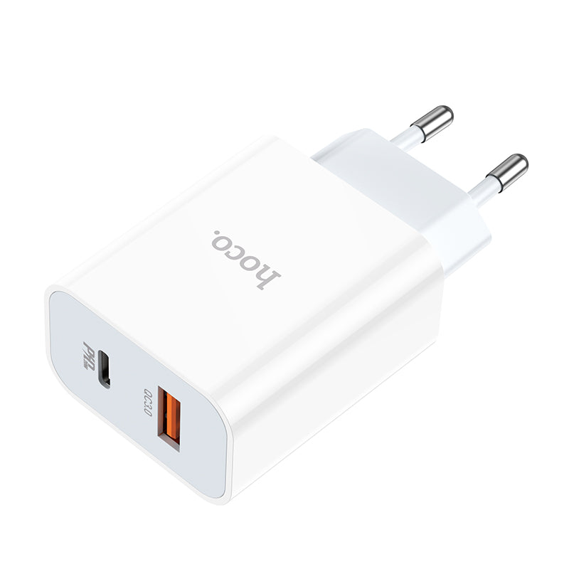 C97 Dual-Port 20W PD + QC3.0 Fast Charger with USB-C to USB-C Cable Set‚ HOCO.