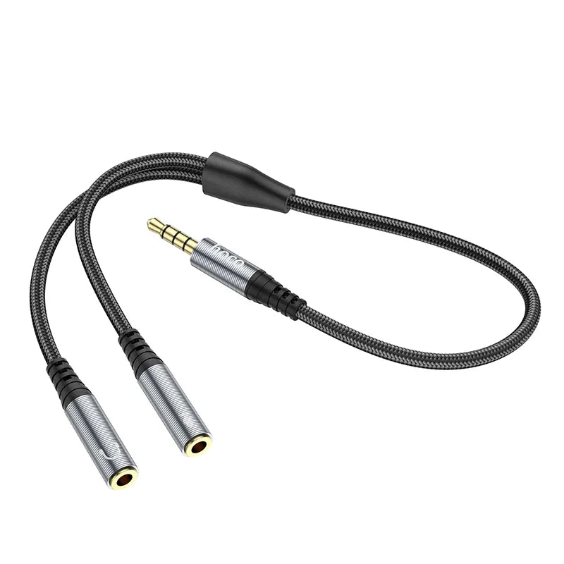 UPA21 2-in-1 3.5mm Audio Adapter Cable ‚ Male to Dual Female (Headset & Microphone Splitter) HOCO
