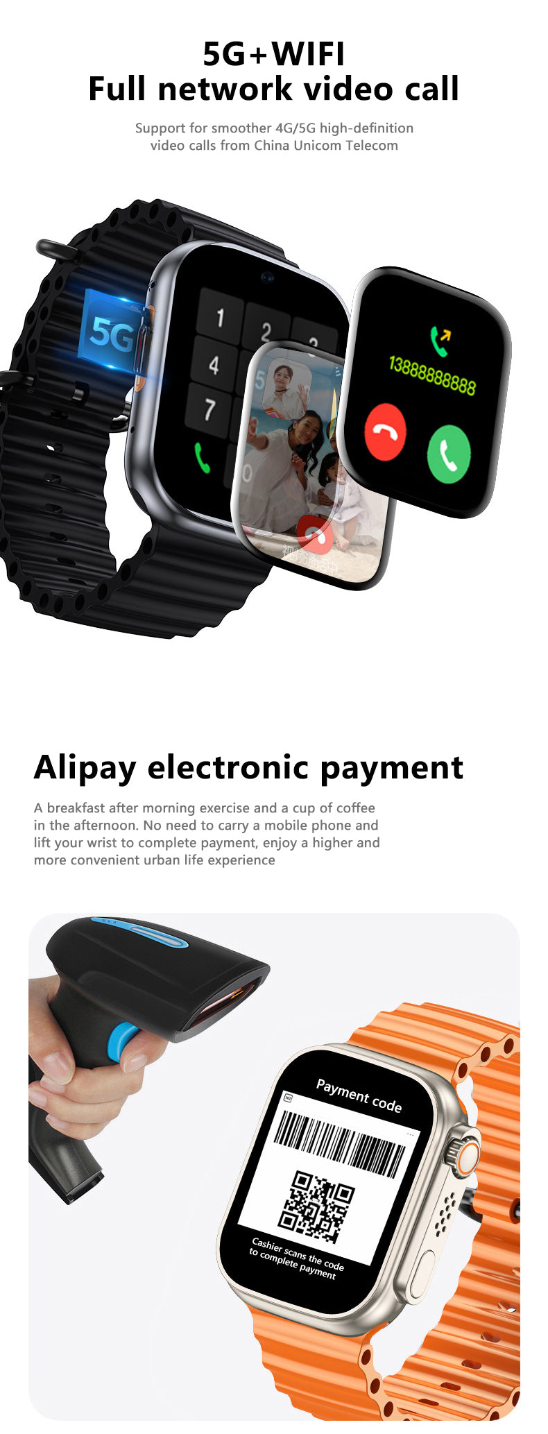 GT8 Andowl Smart Watch (Black) – 1.28" Full Touch Display, Bluetooth Calling, Heart Rate Monitor, IP67 Waterproof