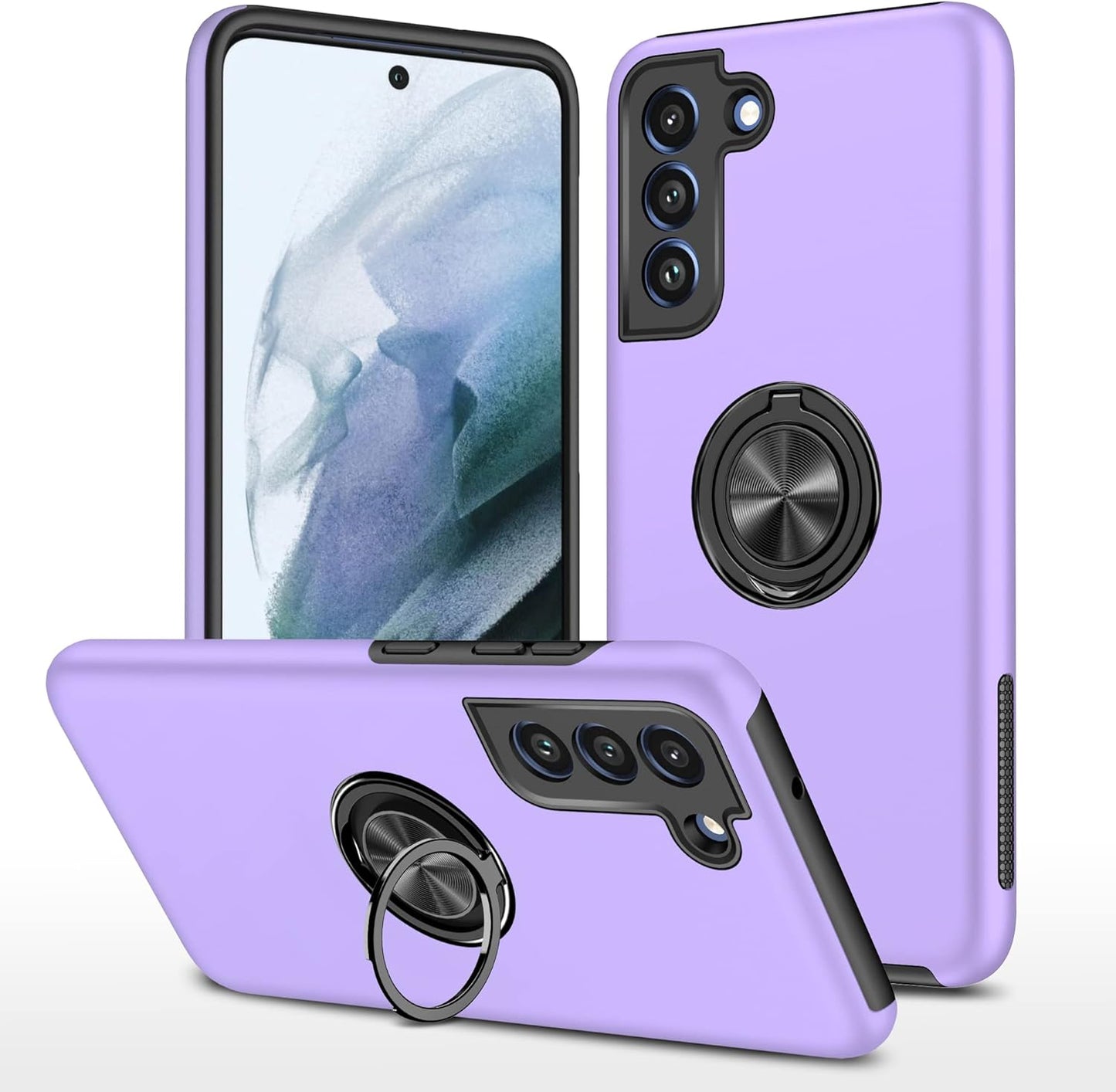 Light Purple Invisible Ring Case for Samsung S24