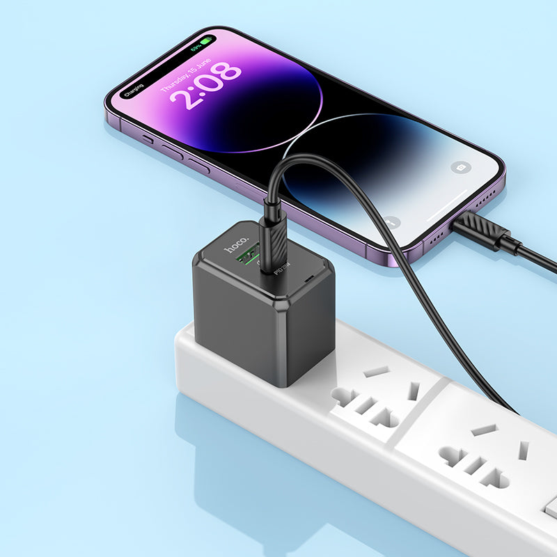 CS14 Smart dual 1 USB + 1 PD port + Type-C to Lightning Cable 20W Output Hoco