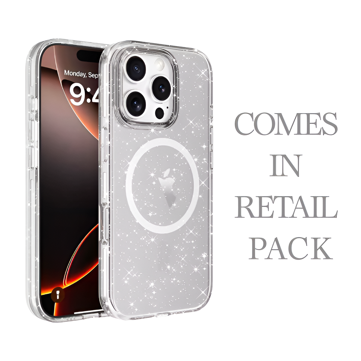 Clear Magsafe Sparkly Symm Case for Apple iPhone 16
