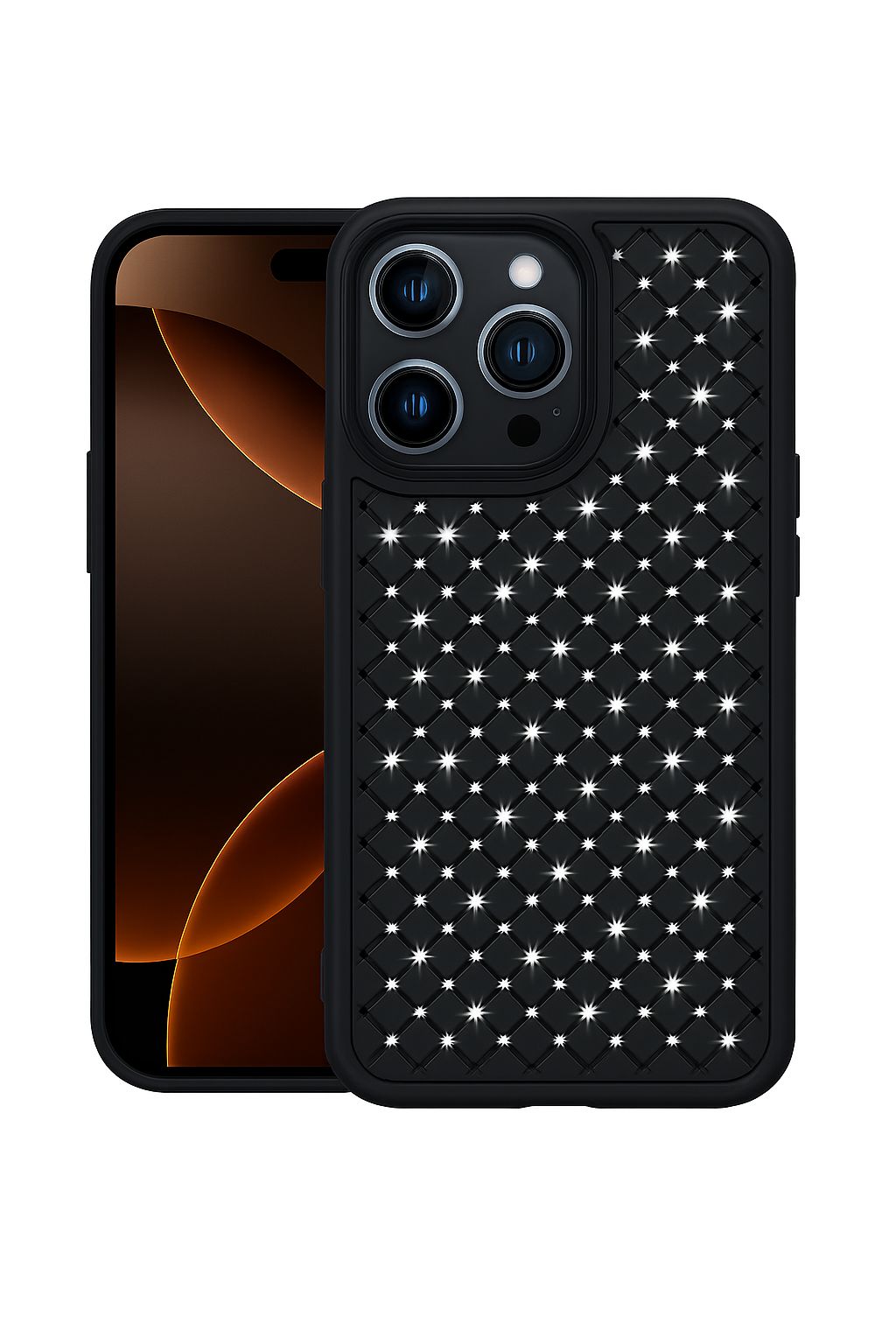 Black Shining Star Skin-Friendly Case For Apple Iphone 16