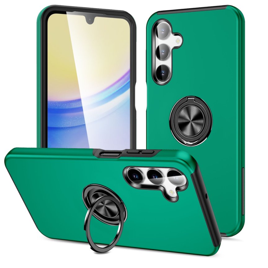 GREEN Invisible Ring Case for SAMSUNG A15