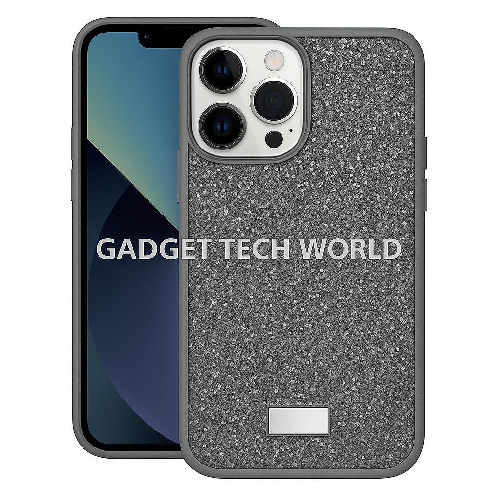 Stone grey Luxury Rhinestone Case for Apple iPhone 16 Pro Max