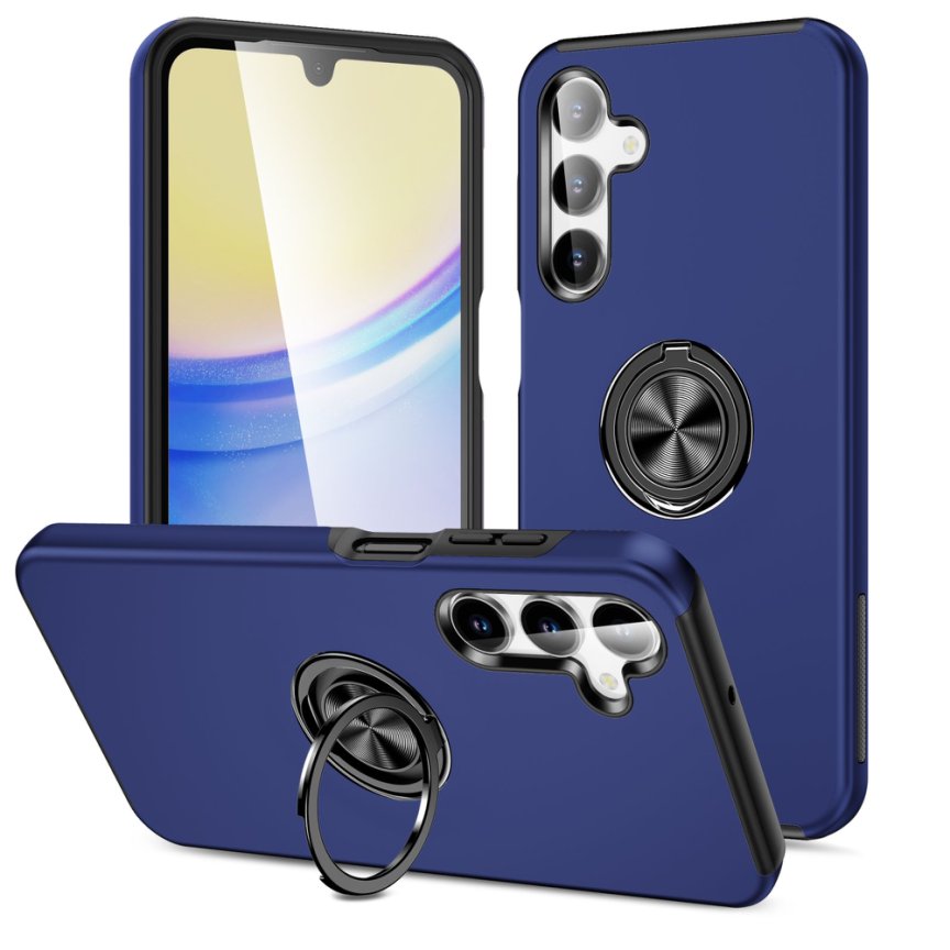 NAVY BLUE Invisible Ring Case for SAMSUNG A15