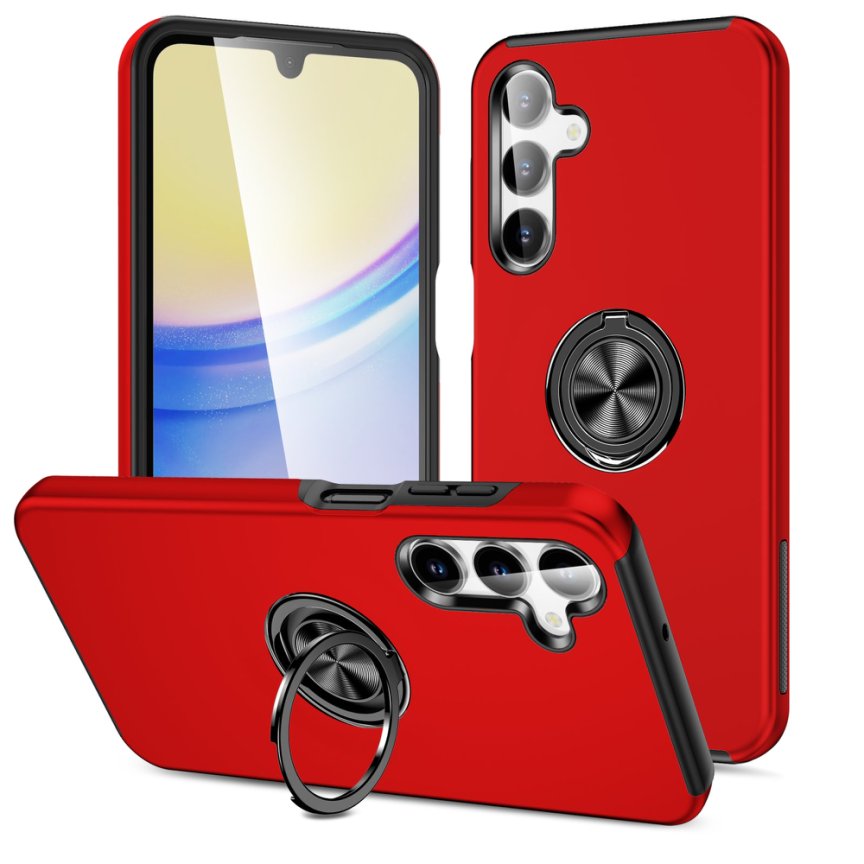 RED Invisible Ring Case for SAMSUNG A15
