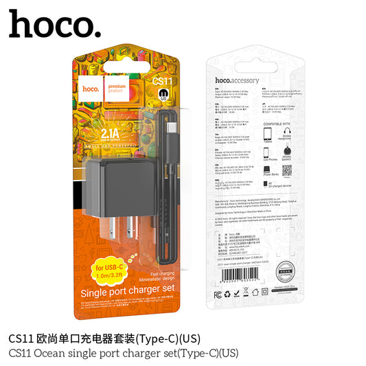 CS11 Ocean single port charger set(Micro / v8)(US) HOCO