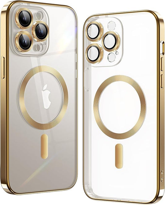 iPhone 11 Pro Gold Electro MagSafe Case With Camera Glass Protection