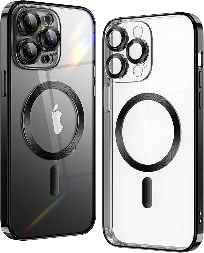 iPhone 12 Pro Black Electro MagSafe Case With Camera Glass Protection