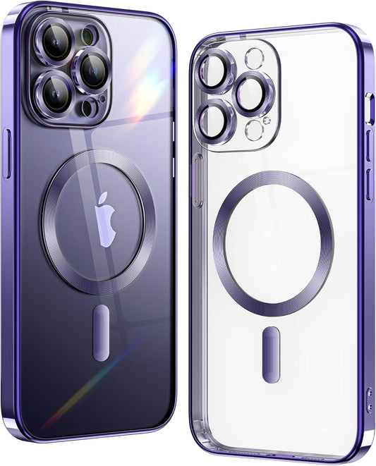 iPhone 16 Pro Purple Electro MagSafe Case With Camera Glass Protection