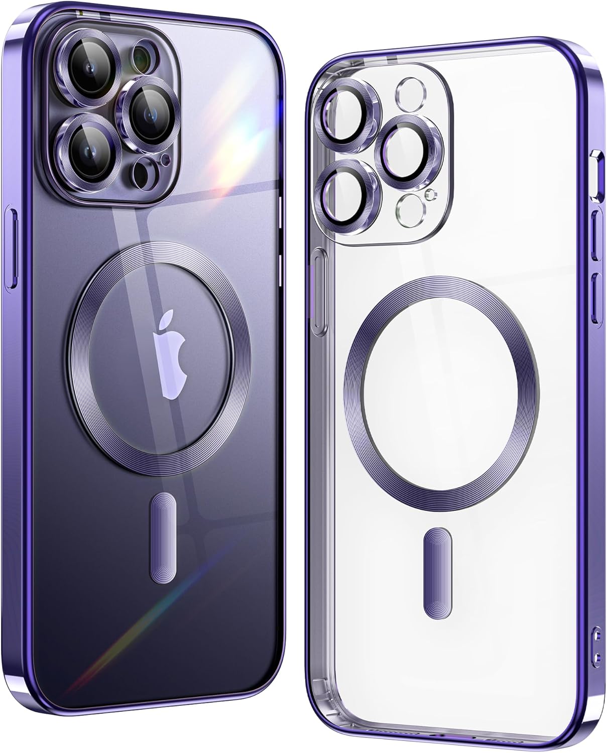 iPhone 16 Pro Max Purple Electro MagSafe Case With Camera Glass Protection