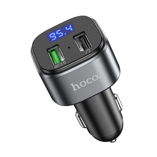 Hoco E67 Wireless FM Transmitter & Car Charger ‚ Bluetooth 5.0, Dual USB Ports