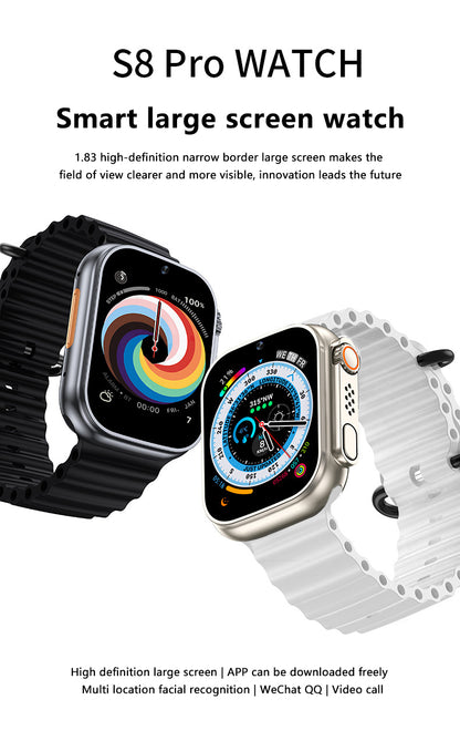 GT8 Andowl Smart Watch (Black) – 1.28" Full Touch Display, Bluetooth Calling, Heart Rate Monitor, IP67 Waterproof
