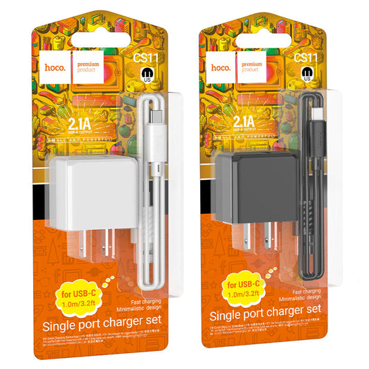 CS11 Ocean Single-Port USB + Type-c to USB cable Wall Charger HOCO