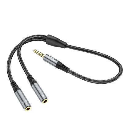 UPA21 2-in-1 3.5mm Audio Adapter Cable ‚ Male to Dual Female (Headset & Microphone Splitter) HOCO