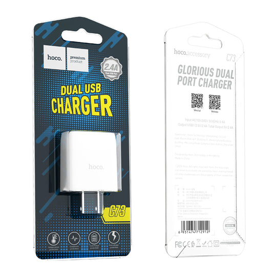 C73 Dual Pout Usb Adaptor Hoco