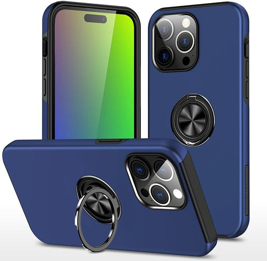 Navy Invisible Ring Case for Apple iPhone 14 PRO