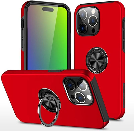 Red Invisible Ring Case for Apple iPhone 12 PRO