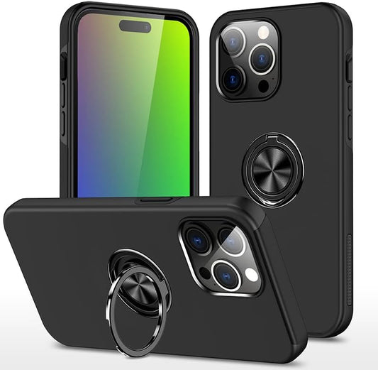 Black Invisible Ring Case for Apple iPhone 14 PRO