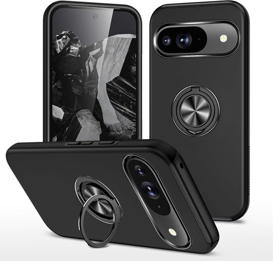 Black Invisible Ring Case for Google Pixel 9 Pro/XL