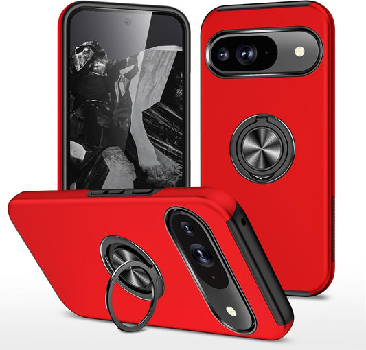 Red Invisible Ring Case for Google Pixel 9 Pro/XL