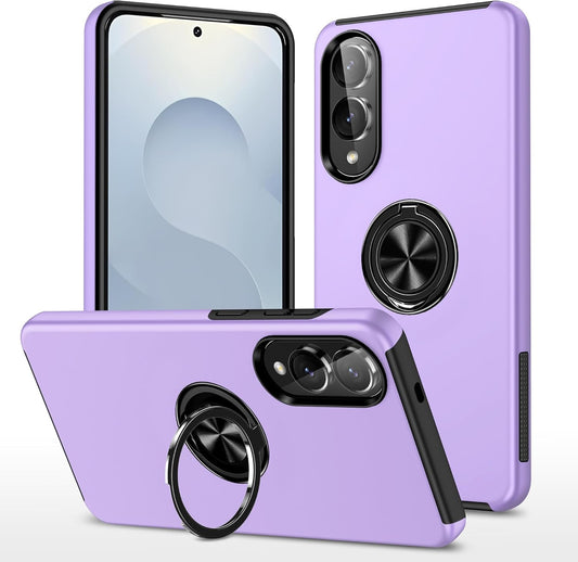 Light Purple Invisible Ring Case for Samsung S25 Edge