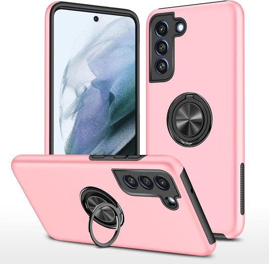 Rose Gold Invisible Ring Case for Samsung S25 Plus
