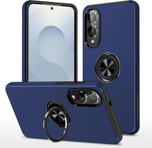 Navy Blue Invisible Ring Case for Samsung S25 Edge
