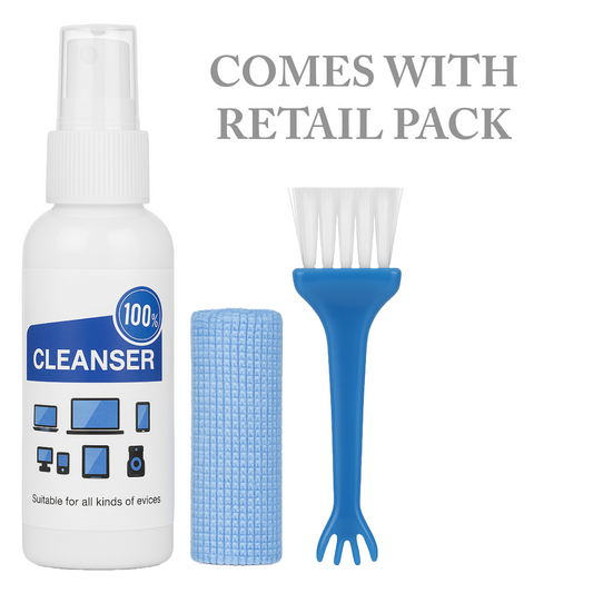 LCD Screen Cleaning Combo Kit – Spray Solution, Microfiber Cloth & Brush for TVs, Laptops, Mobiles & Monitors