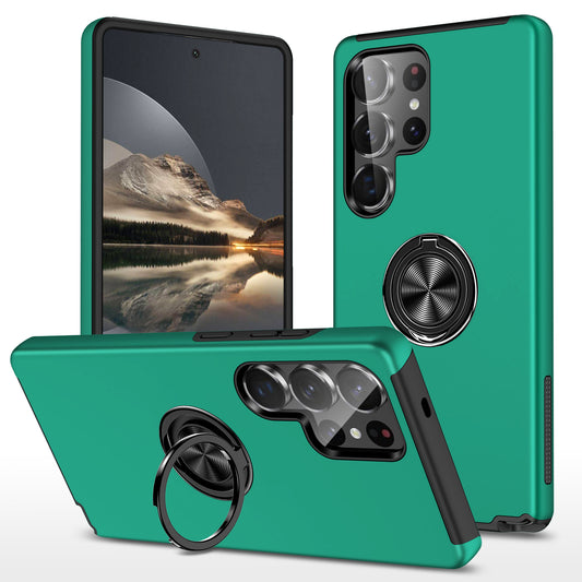 Green Invisible Ring Case for Samsung S25 Ultra