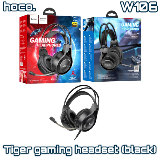 W106 Tiger Gaming Headset – Black, Surround Sound & Mic | HOCO