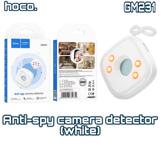 GM231 Anti-Spy Camera Detector – White, High-Sensitivity Multi-Mode | HOCO
