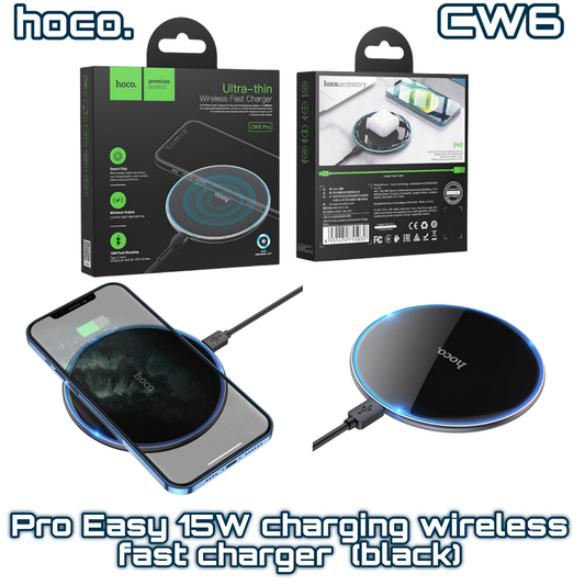 CW6 Pro Wireless Fast Charging Stand ‚15W, Foldable Design Black HOCO