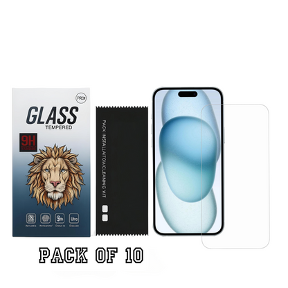 Premium Pack Of 10 Clear Screen Protector Glass for Apple Iphone 12 / 12 Pro