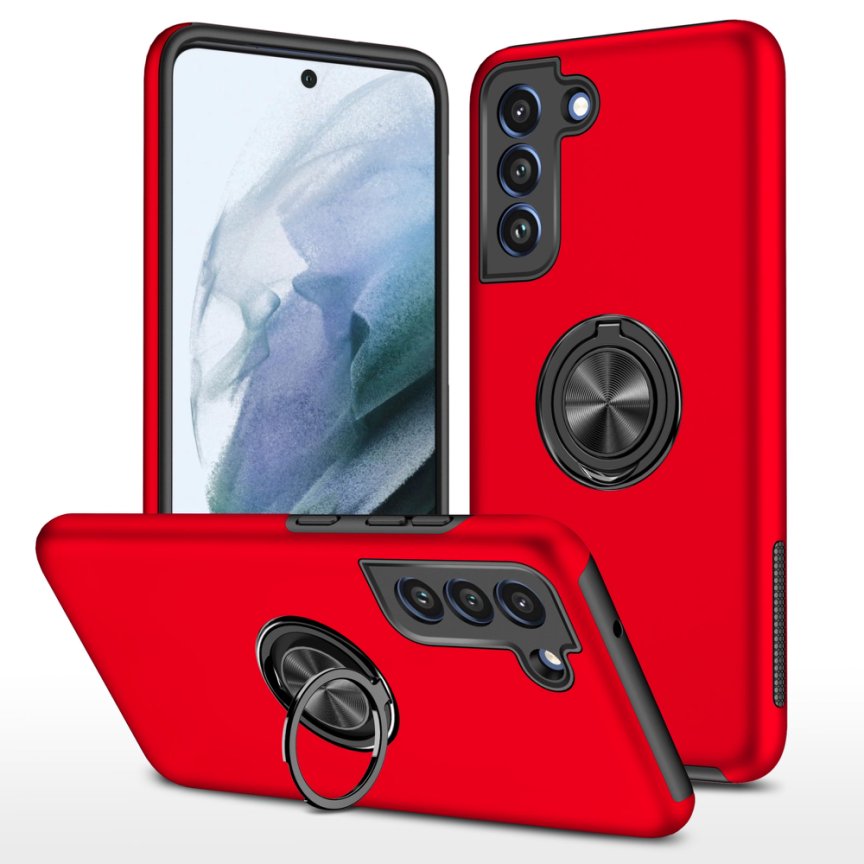RED Invisible Ring Case for SAMSUNG S21 FE