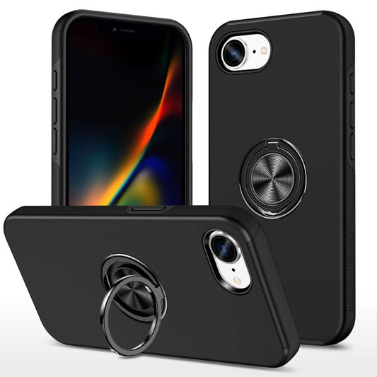 BLACK Invisible Ring Case for APPLE IPHONE 16E