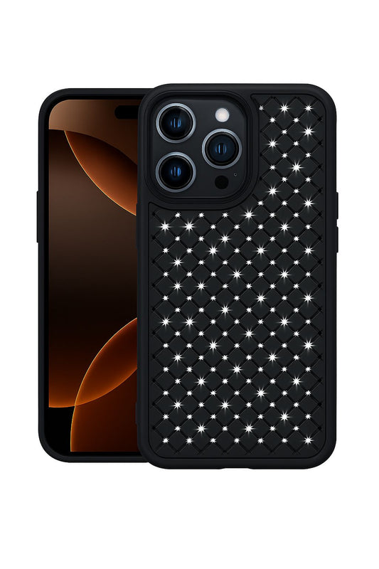 Black Shining Star Skin-Friendly Case For Apple Iphone 16