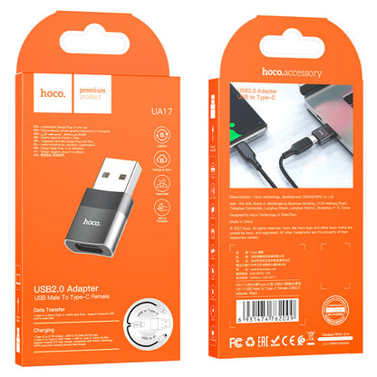 UA17 Usb Male To Type-C Female Adaptor Hoco