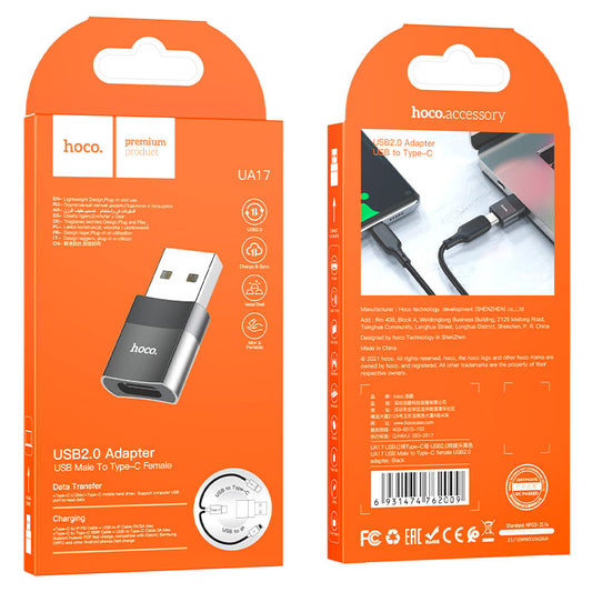 UA17 Usb Male To Type-C Female Adaptor Hoco