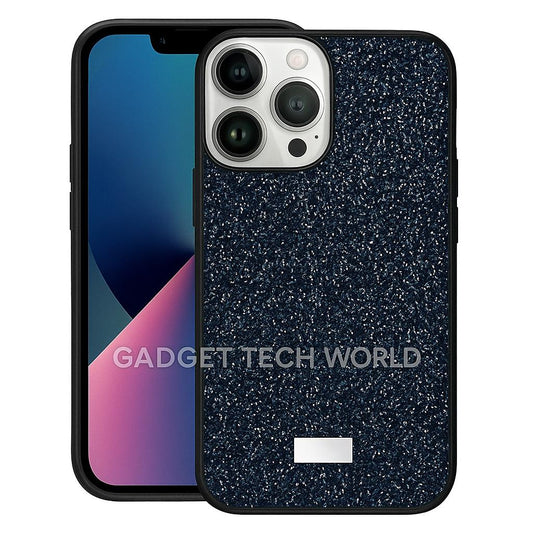 Sky Blue Luxury Swarovski Rhinestone Case for Apple Iphone 14 Pro