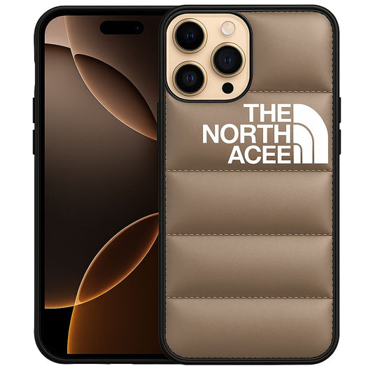 Grey Metallic NF Puffer Case for Apple iPhone 16